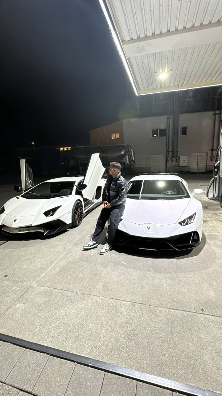 After — Nick with Lamborghinis